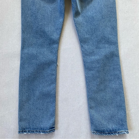 Agolde Riley Distressed Button Fly High Rise Jeans - Picture 7 of 14